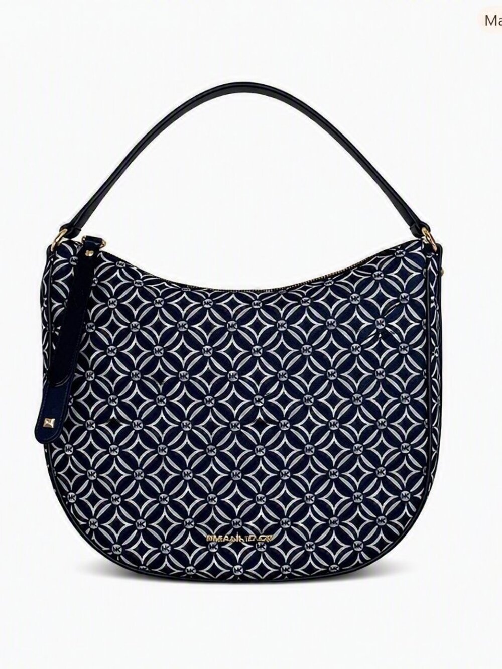 Michael Kors Navy MK Geo Hobo Bag | Gold Hardware | Fall Luxury Essential